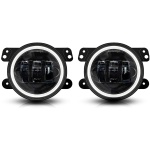 Proiectoare LED Angel Eyes DRL lumina drum / semnalizare / ceata pentru Jeep Wrangler JK