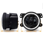 Proiectoare LED Angel Eyes DRL lumina drum / semnalizare / ceata pentru Jeep Wrangler JK - imagine 3