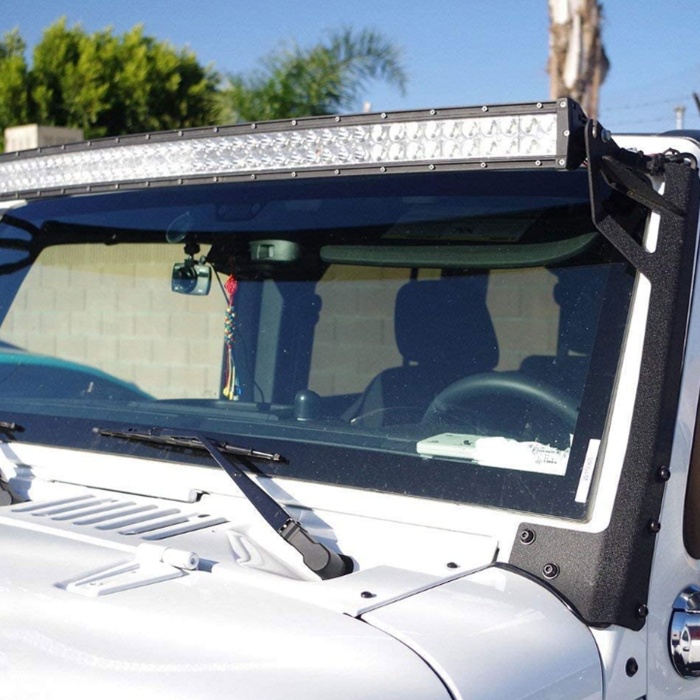 Suporti montaj pentru LEDbar de 132cm pentru Jeep Wrangler JK, partea superioara a parbrizului, Play Xtreme - imagine 5
