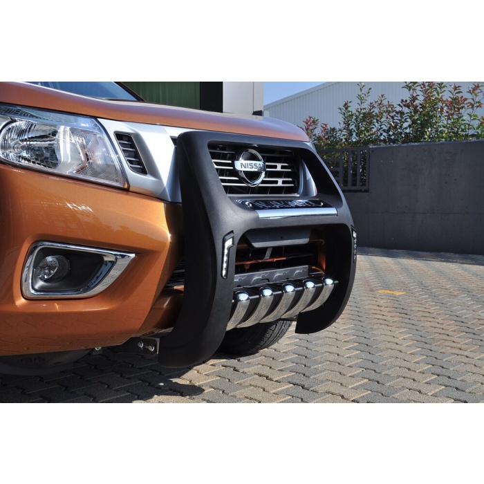 BullBar fata Nissan Navara 15-Prezent - ARP TWEN,Negru - Chrome - imagine 5