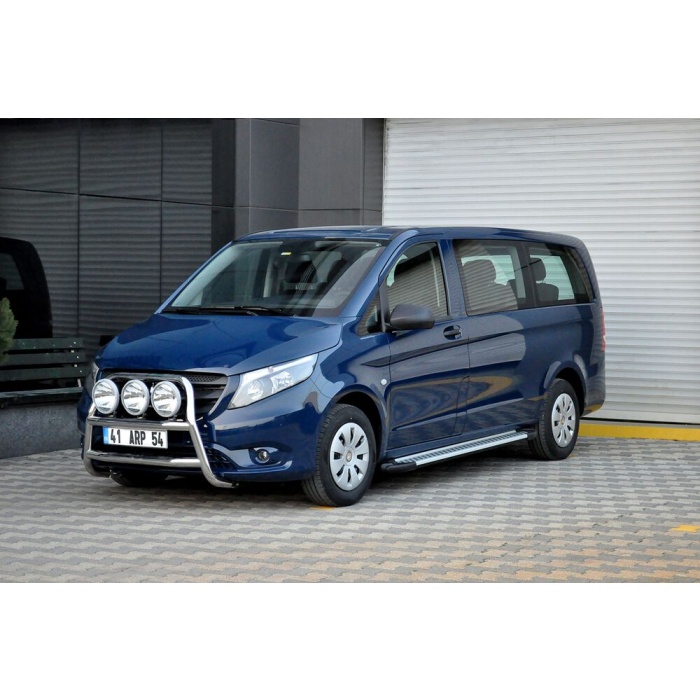 BullBar fata Mercedes Vito LWB 15-Prezent - ARP KUNGSBACKA, Chrome, cu suporti pentru LEDbar-uri sau Proiectoare - imagine 3
