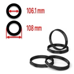 Inele ghidaj centrare janta 108mm - 106.1mm din ABS
