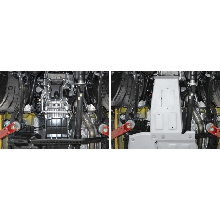 Scut motor pentru Jeep Wrangler JL 2018- 2 usi/4 usi 2.0T; 3.6;, din aluminiu,6 mm, Rival - imagine 3
