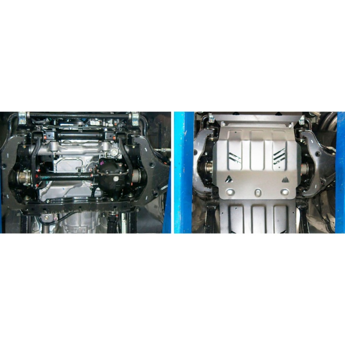 Scut motor pentru Mitsubishi Pajero Sport 2016- 2,4; 3,0, din aluminiu,6 mm, Rival - imagine 3