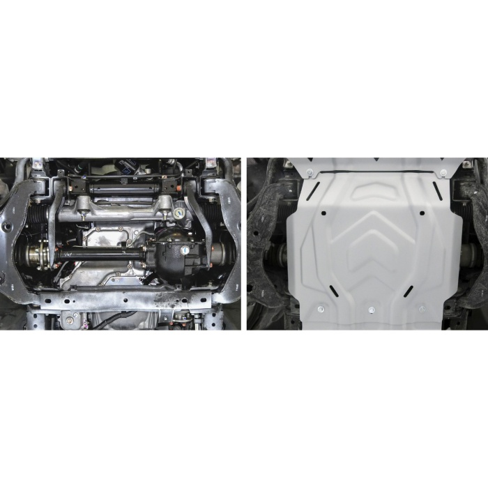 Scut motor pentru Mitsubishi L200 / Triton KL 2015-2019; 2019- 2,4D; 2,2D, din aluminiu,4 mm, Rival - imagine 4