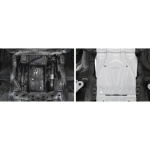 Scut cutie de viteze pentru Mitsubishi Pajero Sport 2016- 2,4; 3,0, din aluminiu,4 mm, Rival - imagine 3