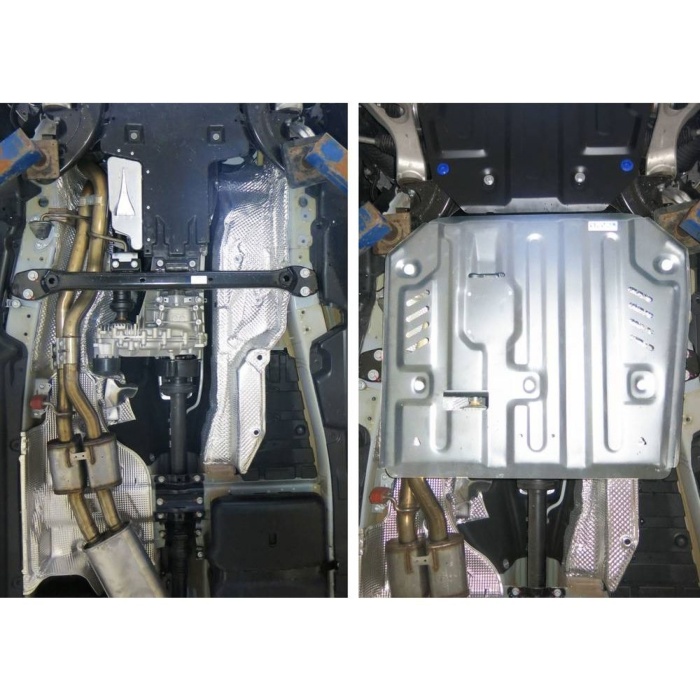 Scut motor si cutie de transfer pentru Volkswagen Touareg 2010-2018 V 3,0; TDI; 3,6; FSI, din aluminiu,4 mm, Rival - imagine 3