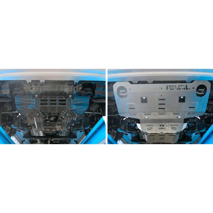 Scut radiator si motor pentru Toyota Hilux 2015-2019; 2018-2020; 2020- 4WD 2,8; 2,4, din aluminiu,6 mm, Rival - imagine 4