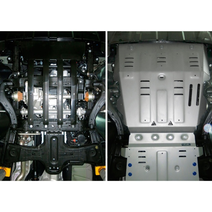 Scut radiator si motor pentru Volkswagen Amarok 2010-2016; 2016- 2,0TDI; 3,0TDI, din aluminiu,6 mm, Rival - imagine 4