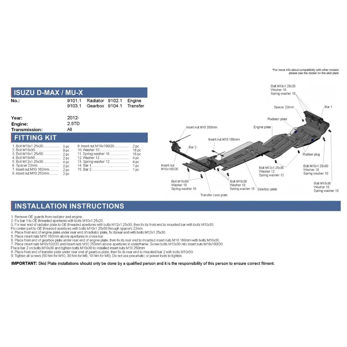 Scut radiator pentru Isuzu D-Max 2012-2017; 2017-2020 1,9; 2,5TD (inclusiv EURO6), din aluminiu,4 mm, Rival - imagine 2