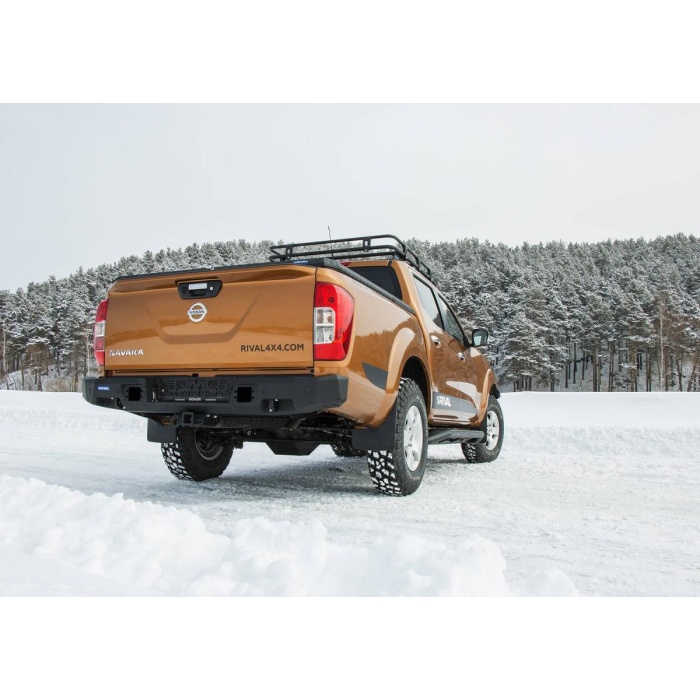 Bullbar HD, bara spate pentru Nissan Navara 2015-, din aluminiu, fara proiectoare led, Rival - imagine 2