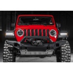 Bullbar HD, bara fata pentru Jeep Wrangler JK, JL 2007-2018, 2017-, din aluminiu, fara proiectoare LED, Rival - imagine 3