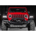Bullbar HD, bara fata pentru Jeep Wrangler JK, JL 2007-2018, 2017-, din aluminiu,with LED, Rival - imagine 3