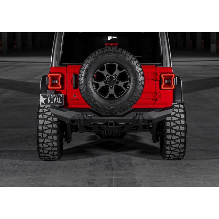 Bullbar HD, bara spate pentru Jeep Wrangler JL 2017-, din aluminiu, fara proiectoare LED, Rival - imagine 3