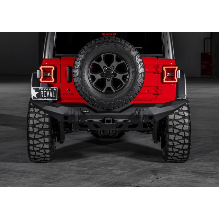 Bullbar HD, bara spate pentru Jeep Wrangler JL 2017-, din aluminiu, fara proiectoare LED, Rival - imagine 3