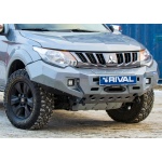 Bullbar HD, bara fata pentru Mitsubishi L200 / Triton 2015-2019, din aluminiu, cu proiectoare led, Rival - imagine 3