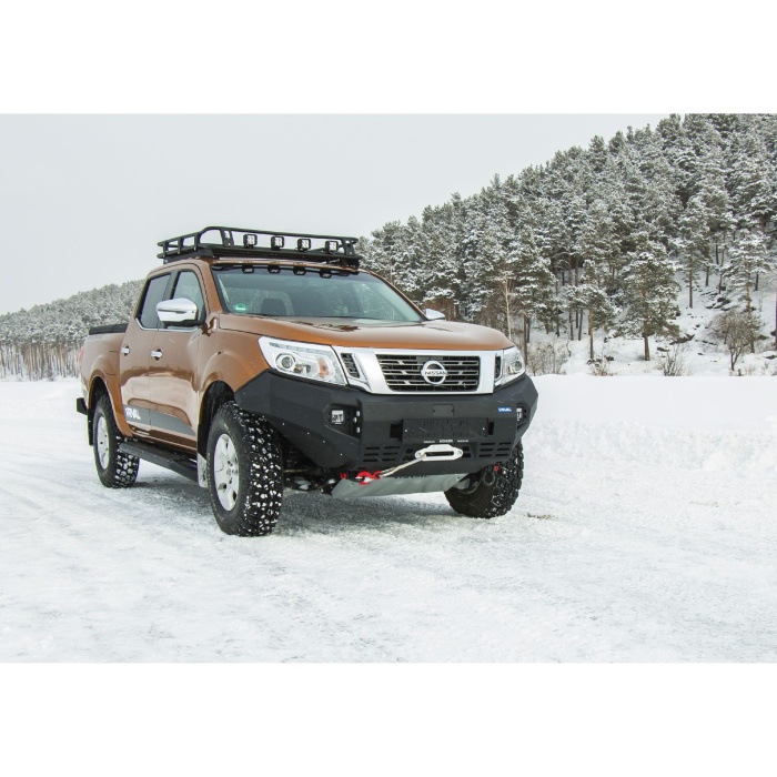 Bullbar HD, bara fata pentru Nissan Navara 2015-, din aluminiu, cu proiectoare led, Rival - imagine 2