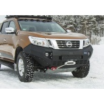 Bullbar HD, bara fata pentru Nissan Navara 2015-, din aluminiu, cu proiectoare led, Rival - imagine 3