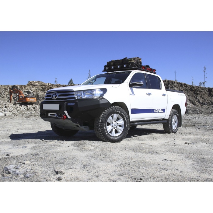 Bullbar HD, bara fata pentru Toyota Hilux Revo 2015-, din aluminiu, fara proiectoare led, Rival - imagine 5