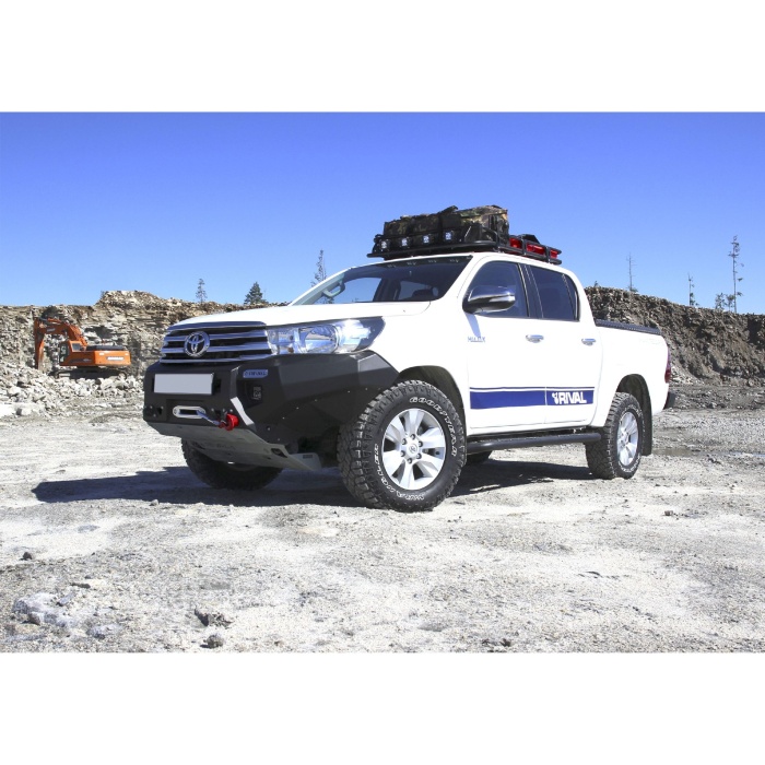 Bullbar HD, bara fata pentru Toyota Hilux Revo 2015-, din aluminiu, cu proiectoare led, Rival - imagine 3
