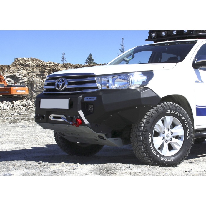 Bullbar HD, bara fata pentru Toyota Hilux Revo 2015-, din aluminiu, cu proiectoare led, Rival - imagine 4