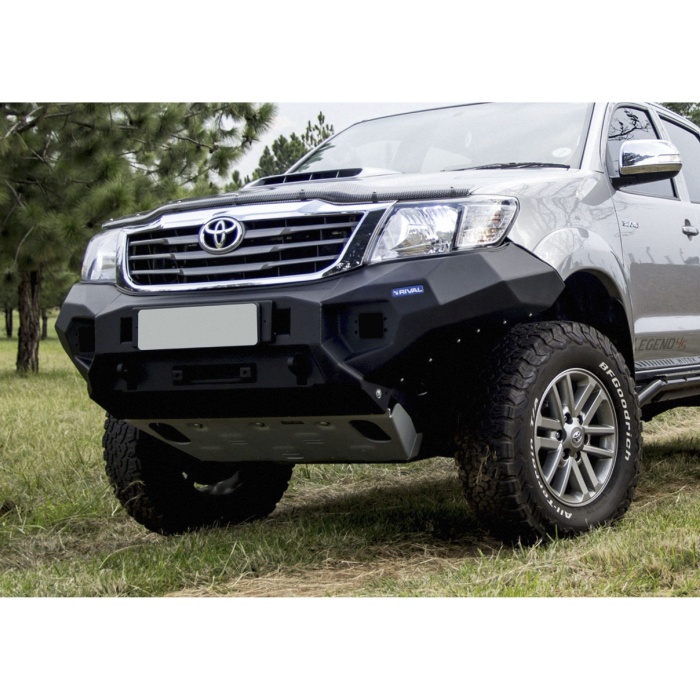 Bullbar HD, bara fata pentru Toyota Hilux Vigo 2011-2015, din aluminiu, fara proiectoare led, Rival - imagine 5