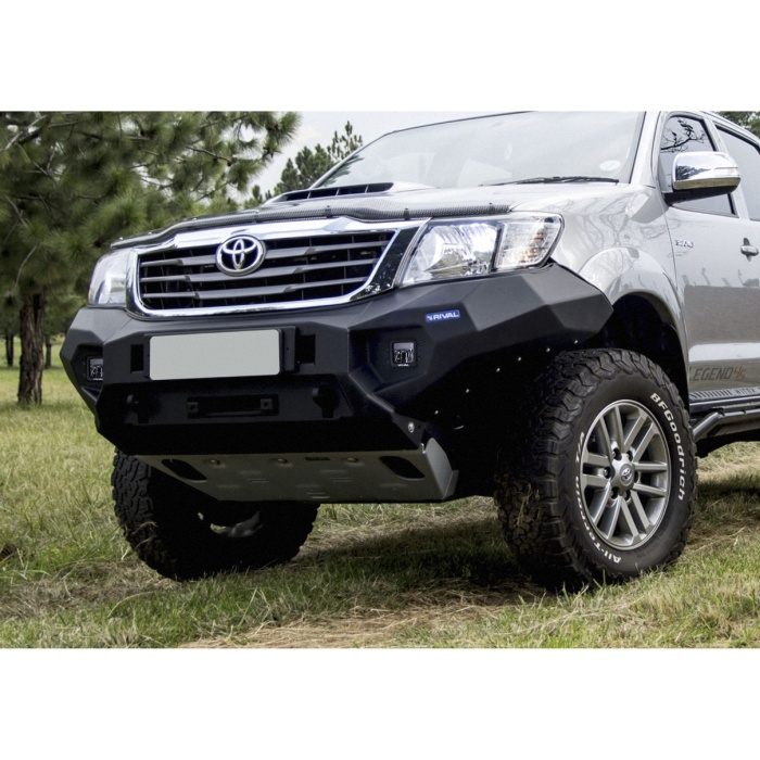 Bullbar HD, bara fata pentru Toyota Hilux Vigo 2011-2015, din aluminiu, cu proiectoare led, Rival - imagine 5