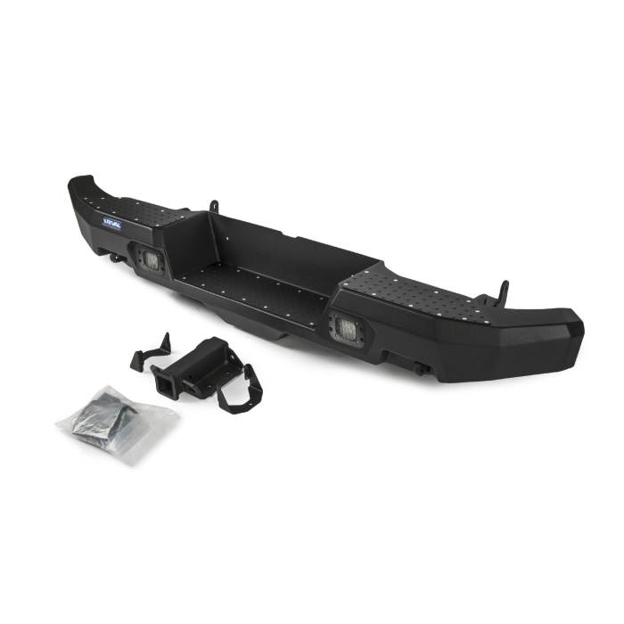 Bullbar HD, bara spate pentru Toyota Hilux Vigo 2011-2015, din aluminiu, cu proiectoare led, Rival - imagine 2