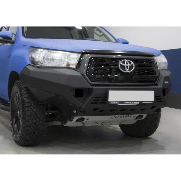 Bullbar HD, bara fata pentru Toyota Hilux Executive/Rocco 2018-, din aluminiu, fara proiectoare led, Rival - imagine 6