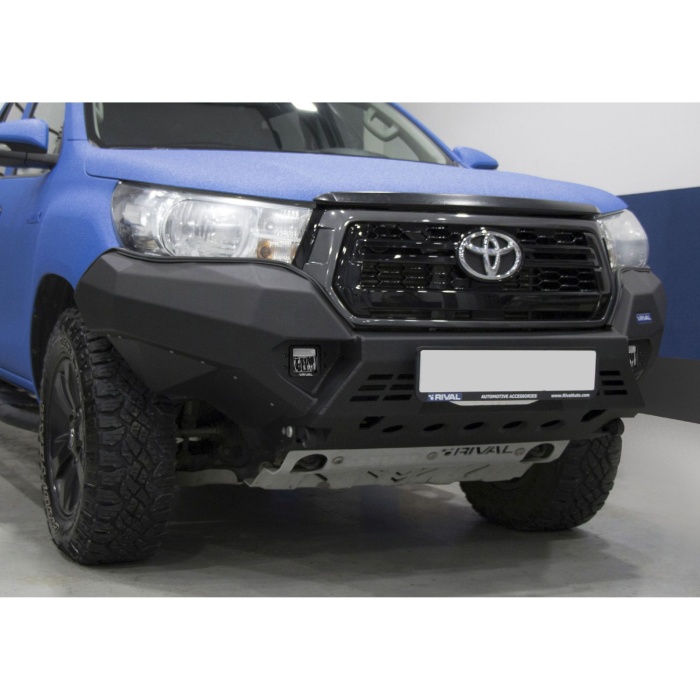 Bullbar HD, bara fata pentru Toyota Hilux Executive/Rocco 2018-, din aluminiu, cu proiectoare led, Rival - imagine 6