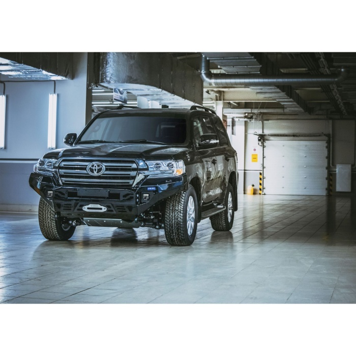 Bullbar HD, bara fata pentru Toyota Land Cruiser 200 2015-, din aluminiu, cu proiectoare led, Rival - imagine 4