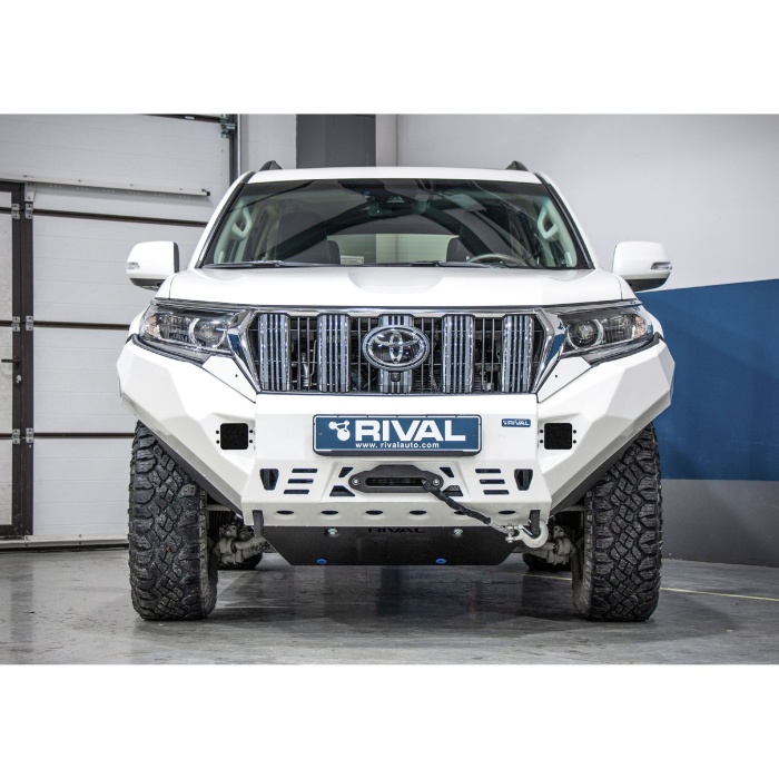 Bullbar HD, bara fata pentru Toyota Land Cruiser Prado 150 2017-, din aluminiu, fara proiectoare led, Rival - imagine 3