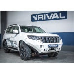 Bullbar HD, bara fata pentru Toyota Land Cruiser Prado 150 2017-, din aluminiu, cu proiectoare led, Rival - imagine 5