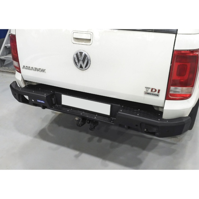 Bullbar HD, bara spate pentru Volkswagen Amarok 2010-2016, 2016-, din aluminiu, fara proiectoare led, Rival - imagine 4