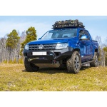 Bullbar HD, bara fata pentru Volkswagen Amarok 2010-2016, 2016-, din aluminiu, fara proiectoare led, Rival - imagine 4