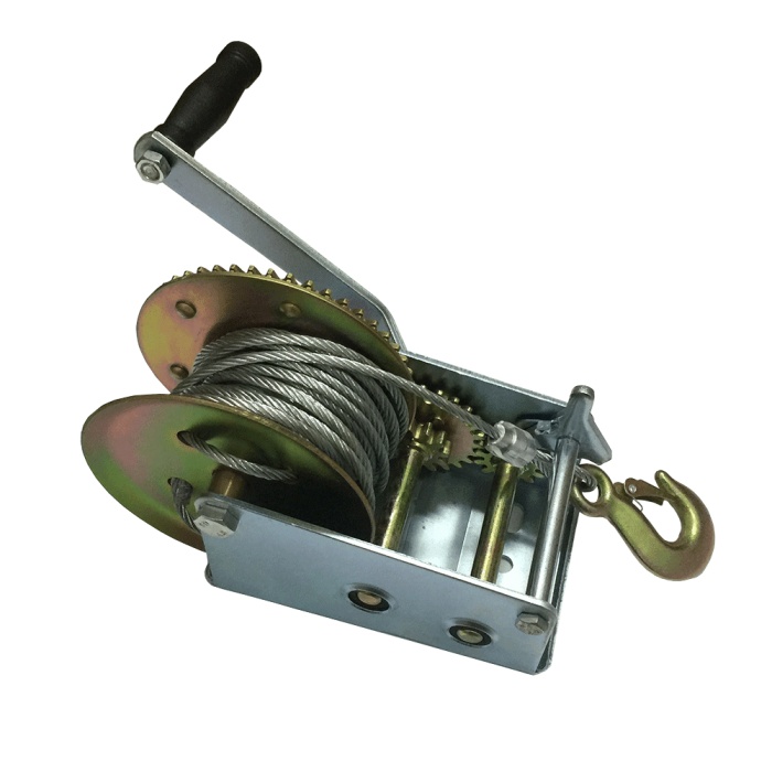 Troliu manual 1100 kg, cablu de otel Lift Winch - imagine 2