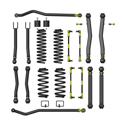 Kit lift Overland+ short arm Jeep Wrangler JL din 2019 lift 2.5” Clayton Off CL3009025