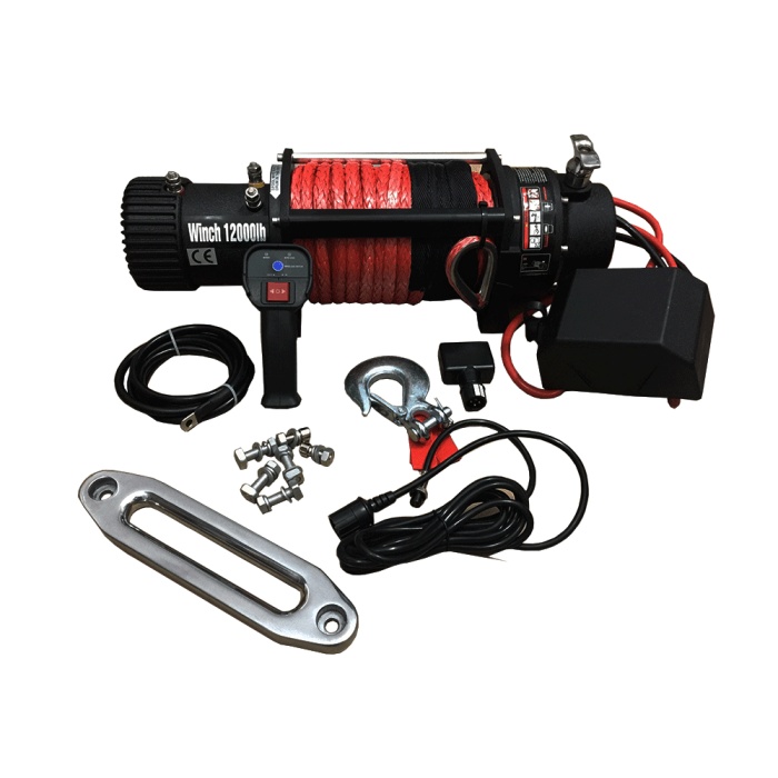 Troliu auto Lift Winch 12000lbs 12v cu plasma sintetica - Model Nou - imagine 7