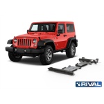 Kit scut aluminiu 4 piese Jeep Wrangler JL 2.0T; 3.6 cu bara normala 2018- 6 mm Rival 23333.2740.1.6