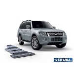 Kit scut aluminiu 4 piese Mitsubishi Pajero IV / Shogun IV 2007- 4 mm Rival 23333.4012.1-IV