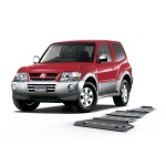 Kit scut aluminiu 4 piese Mitsubishi Pajero III 3,0; 3,2; 3,8 1999-2006 4 mm Rival 23333.4012.1