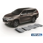 Kit scut aluminiu 4 piese Fiat Fullback 2,4D 2016- 4 mm Rival 23333.4046.1