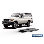 Kit scut aluminiu 3 piese Toyota Land Cruiser HZJ78 / HZJ79 J7 4,2D 2007- 6 mm Rival 23333.5786.1.6