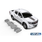 Kit scut aluminiu 4 piese Isuzu D-Max 1,9; 2,5TD 2012-2017; 2017-2020 6 mm Rival 23333.9101.1.6