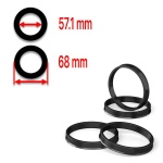 Inele ghidaj centrare janta 68mm - 57.1mm din ABS
