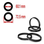 Inele ghidaj centrare janta 72.5mm - 60.1mm din ABS