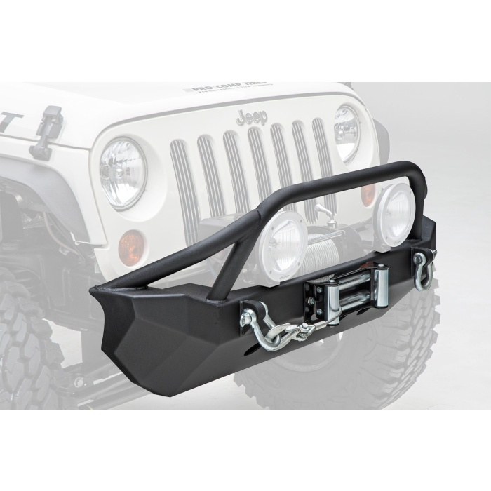 Bara fata Jeep Wrangler JK din otel cu placa pentru troliu SMITTYBILT - imagine 6