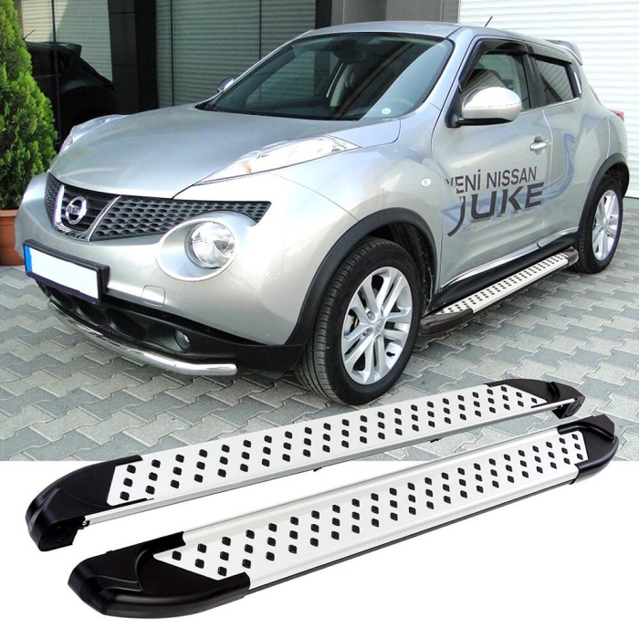 Praguri Laterale Nissan Juke [10 -> ] - ARP Artemis Silver - imagine 6