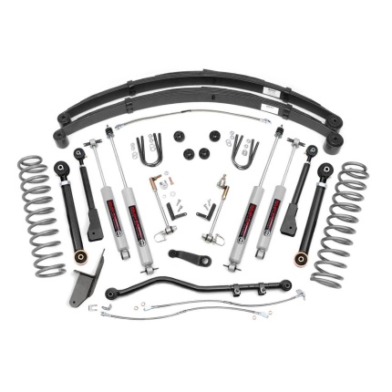 Kit lift suspensie X-Series Jeep Cherokee XJ 1984-2001 lift 4.5” cu arcuri foi RCK63330