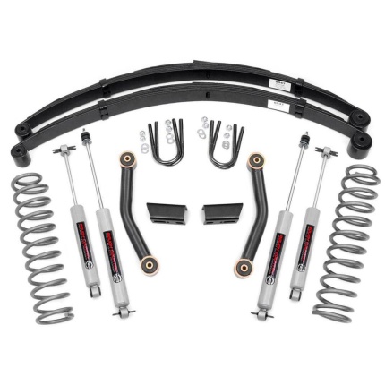Kit lift suspensie Jeep Cherokee XJ 1984-2001 lift 3” cu add-a-leaf și RCK630XN2